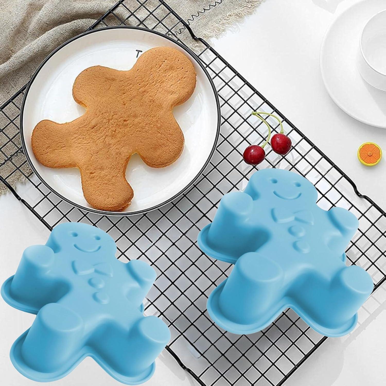 Silicone Gingerbread Man Baking Mould Non-Stick Muffin Tray