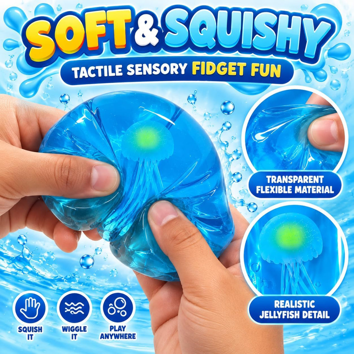 1x Jelly Fish Water Snake Toy 13cm
