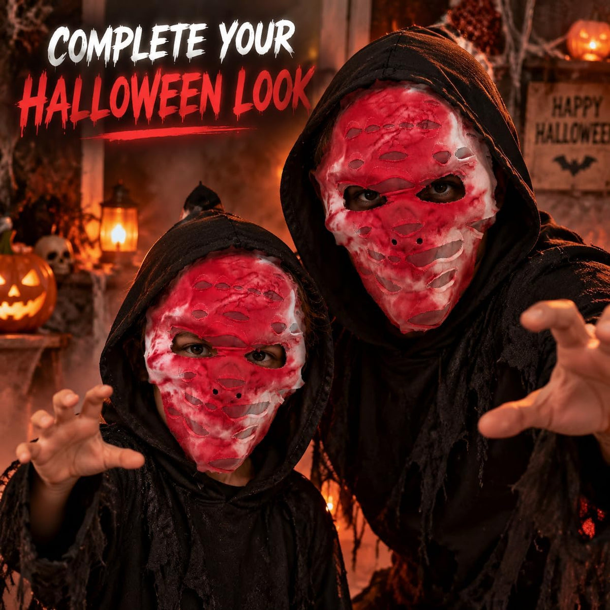 25cm Halloween Bloody Bandage Skull Mask