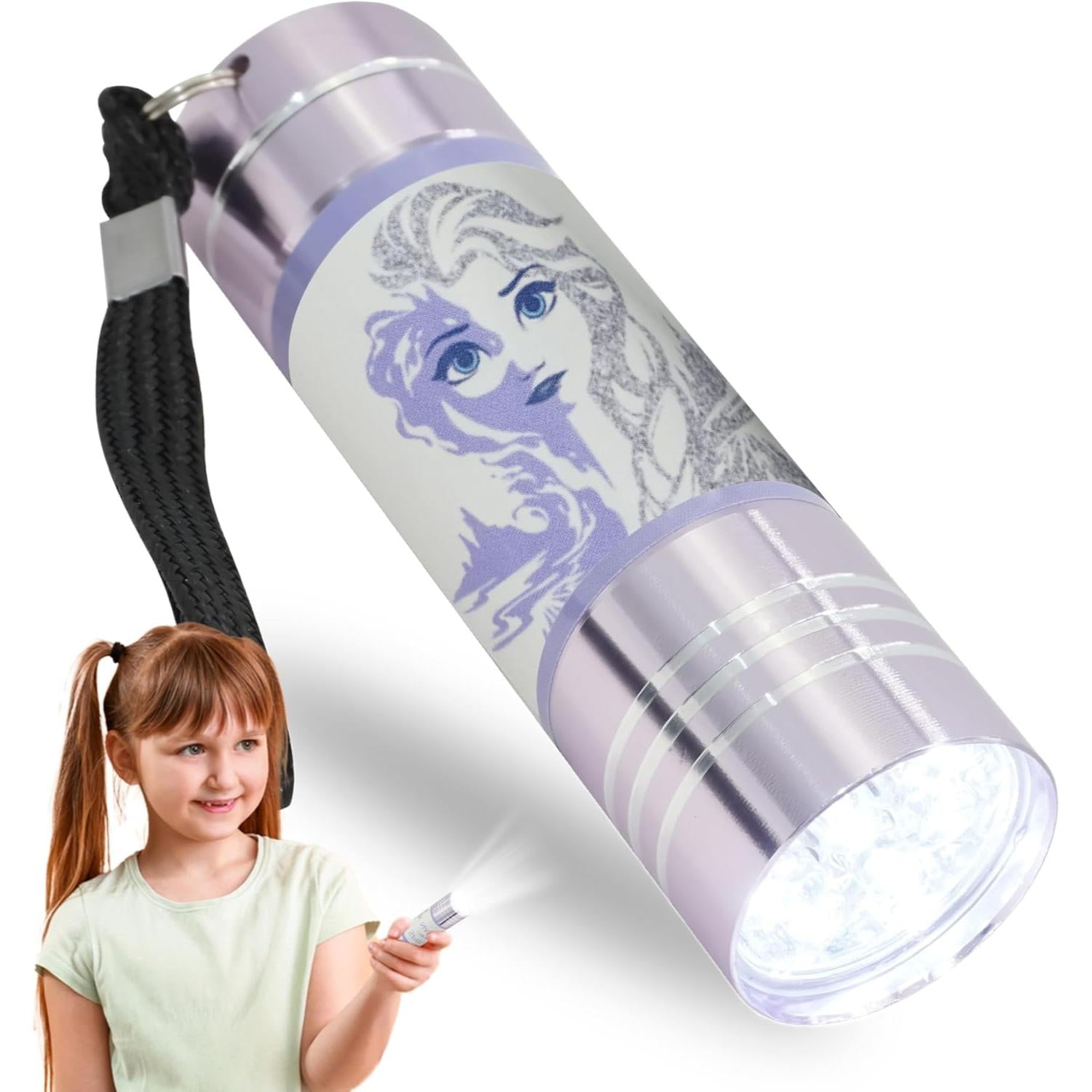 Frozen II 9 LEDs Aluminium Torch for Kids - Assorted