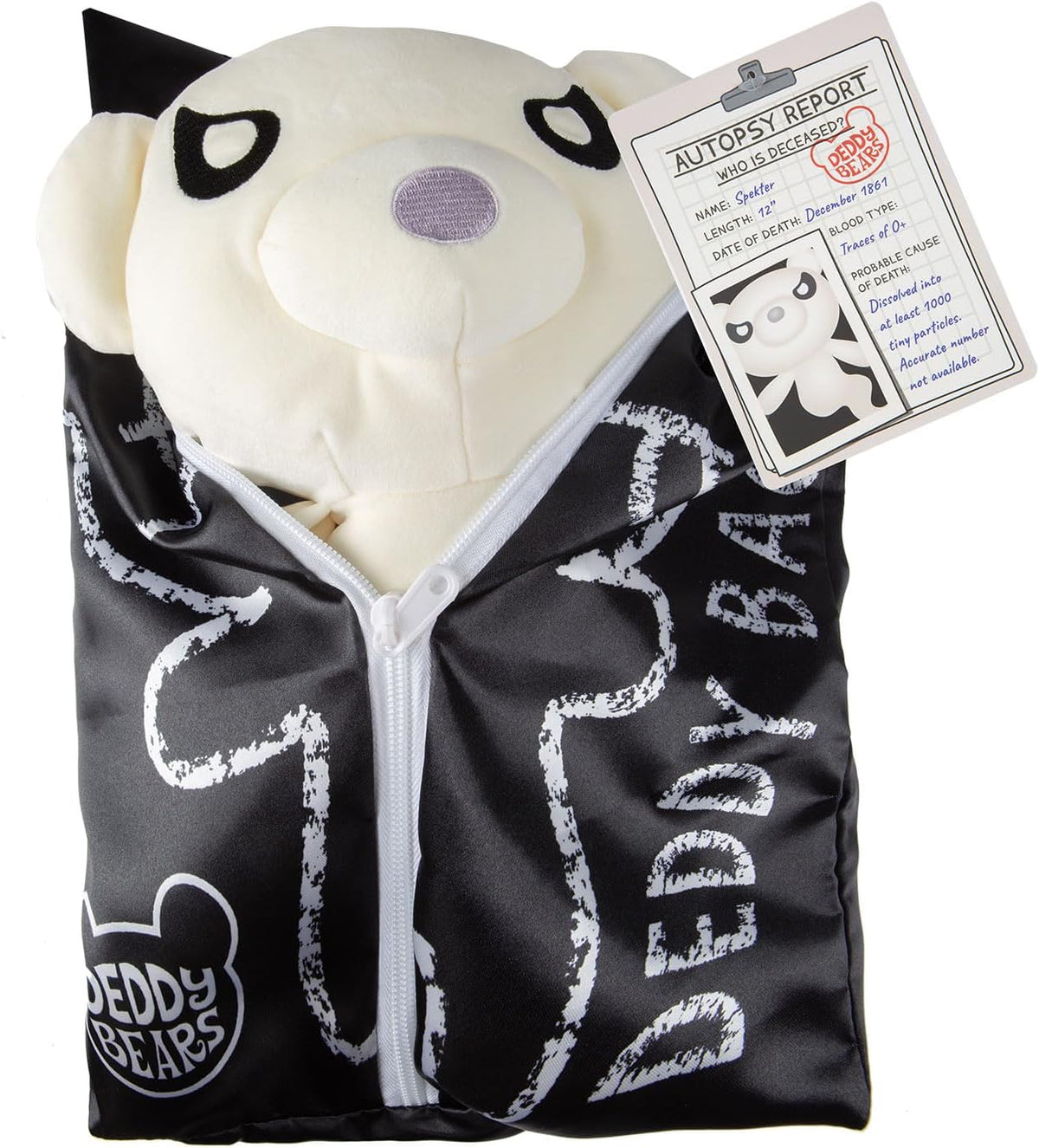 Spekter Halloween Plush Deddy Bear Zip Body Bag 30cm