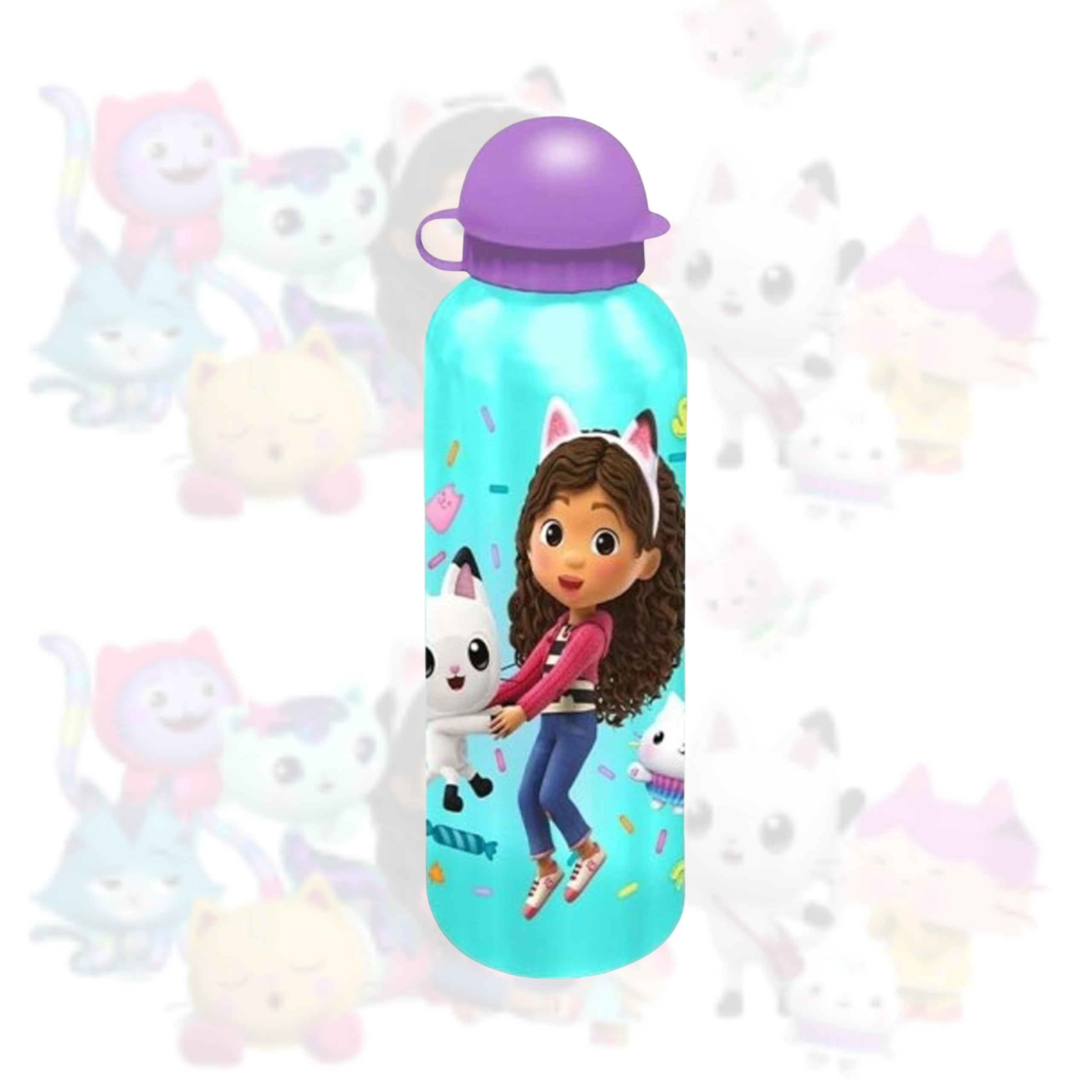Gabbys Dollhouse Aluminium Water Bottle 500ml