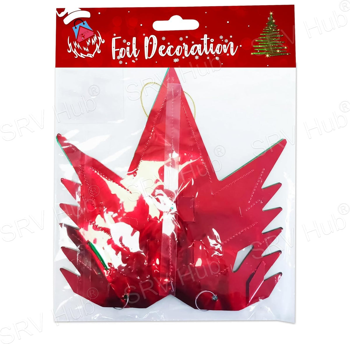 60cm Starburst Christmas Foil Hanging Decorations