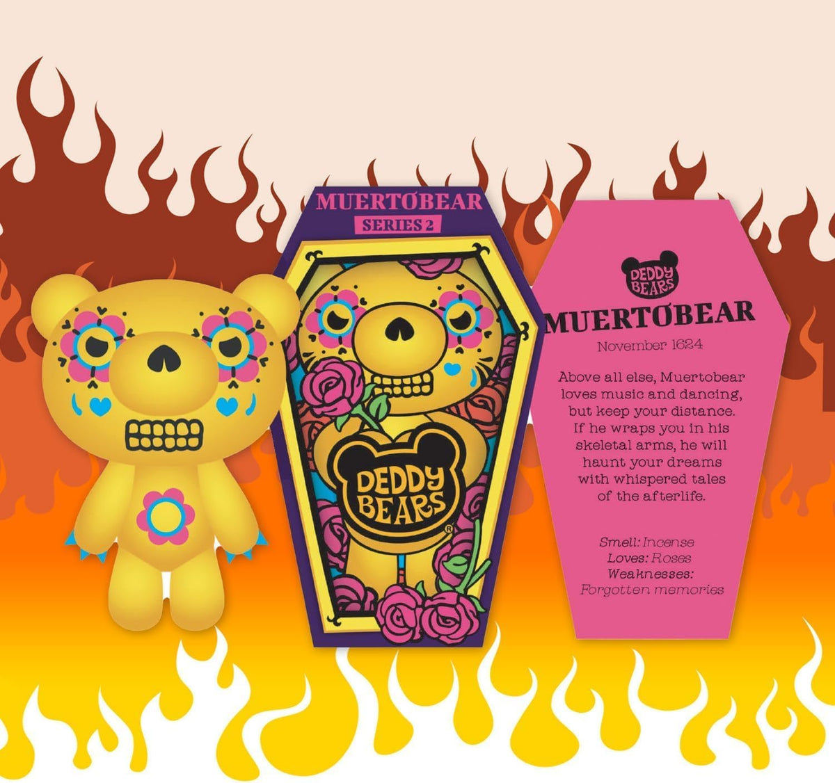 Muertobear Halloween Plush Deddy Bears Coffin - 15cm Series 2