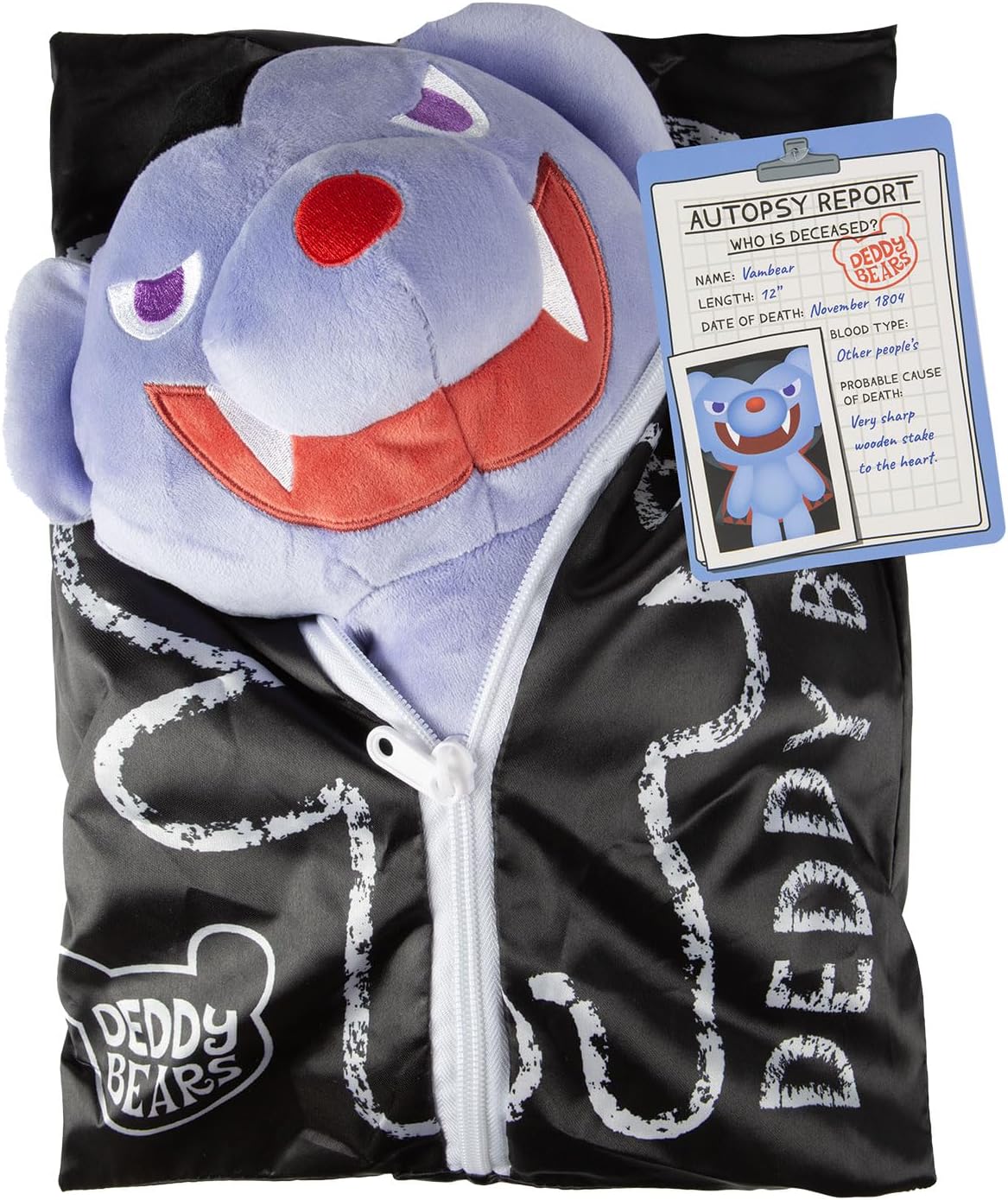 Vambear Halloween Plush Deddy Bear Zip Body Bag 30cm