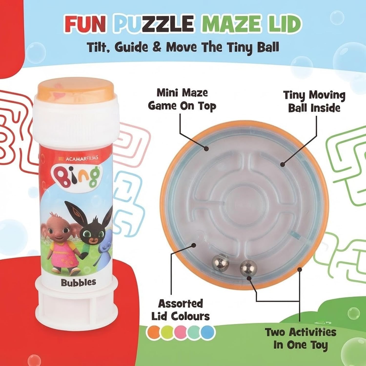 Bing 12Pcs Bubble Tubes with Wand