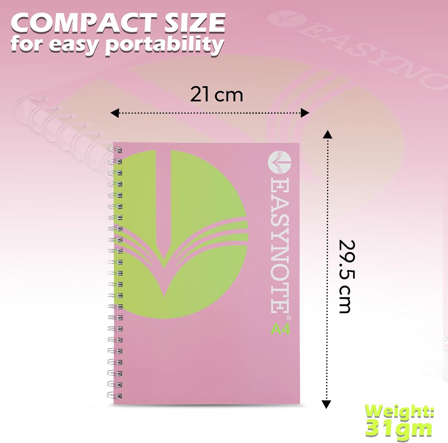 Ruled Notebook with 180 Pages of 80gsm, Size 30cm