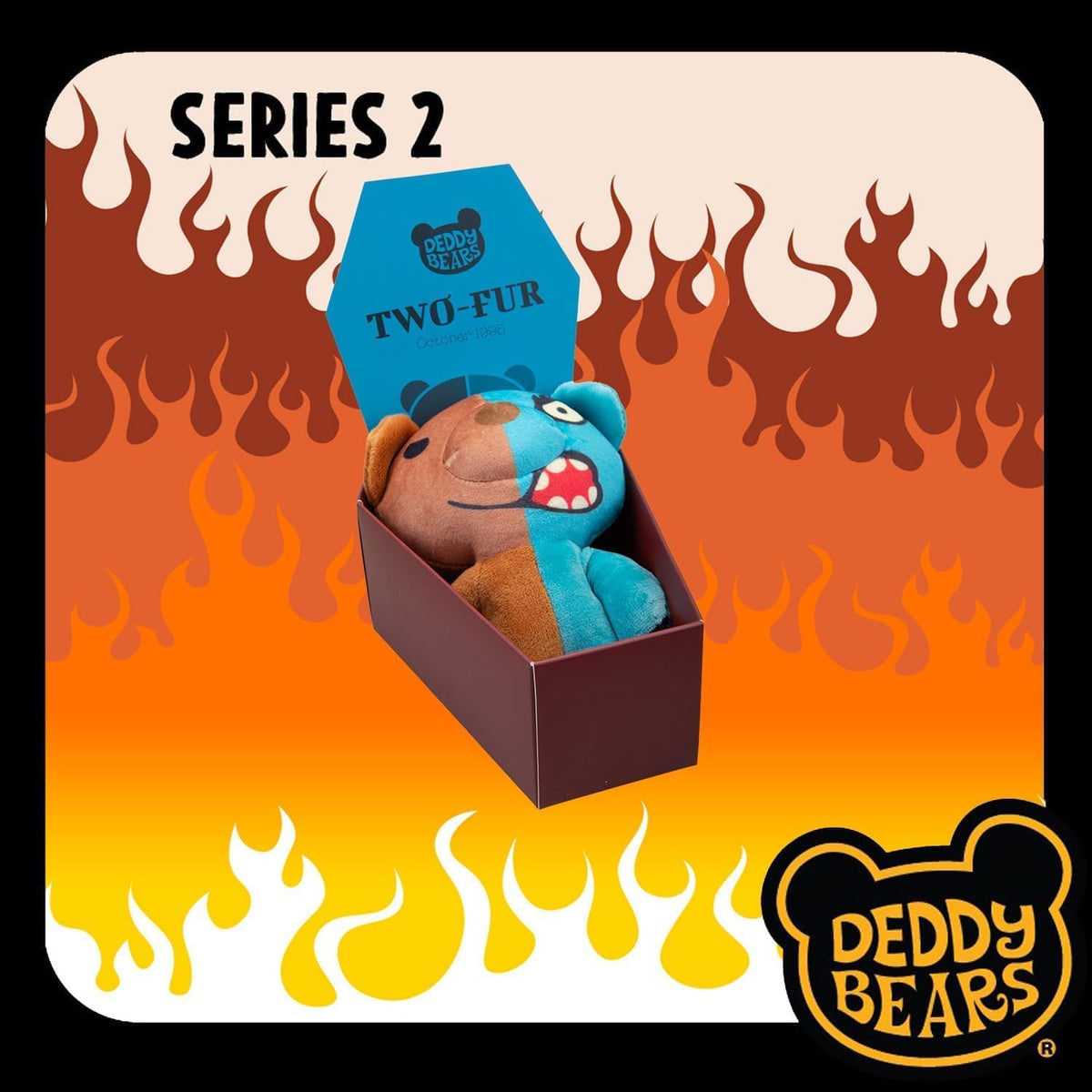 Two-Fur Halloween Plush Deddy Bears Coffin - 15cm Series 2