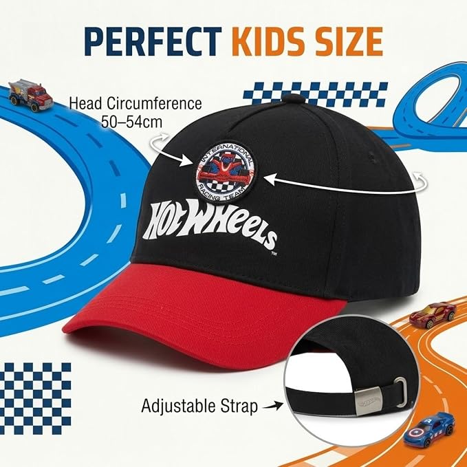 Hot Wheel Cotton Baseball Cap 3-8 Years