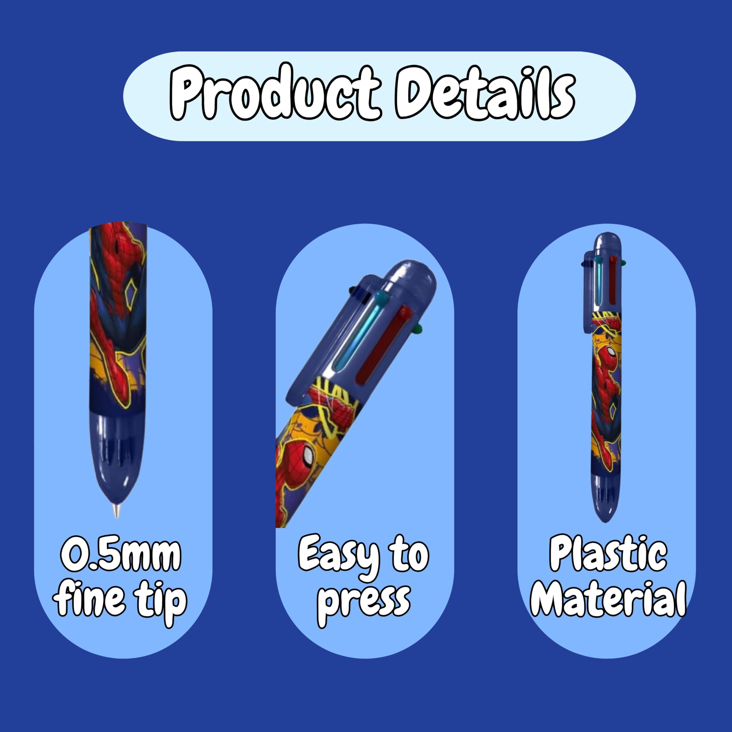 6 Color Pen Character Printed
