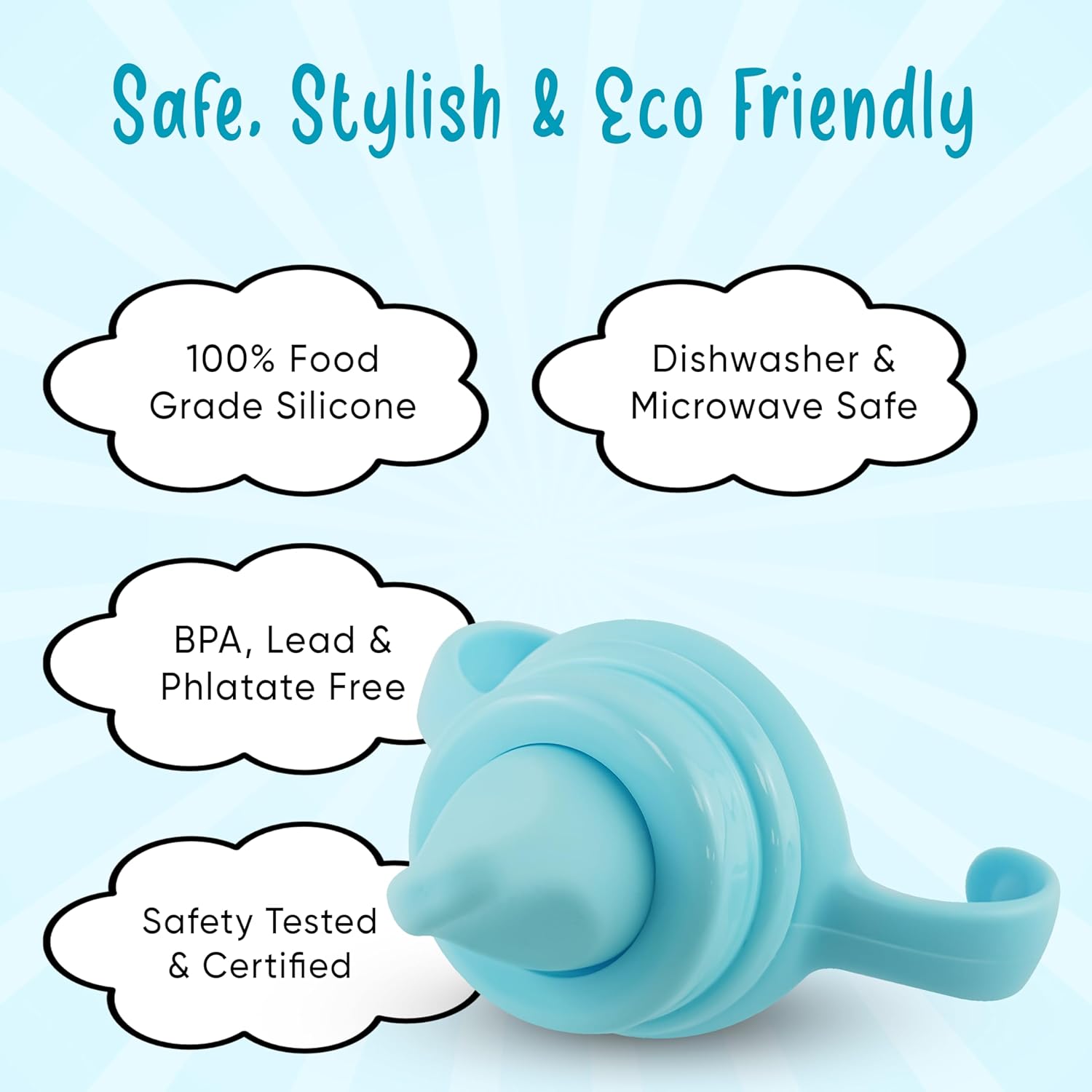 Soft Spout Sipper Bottle with Handle - 290ml/10oz