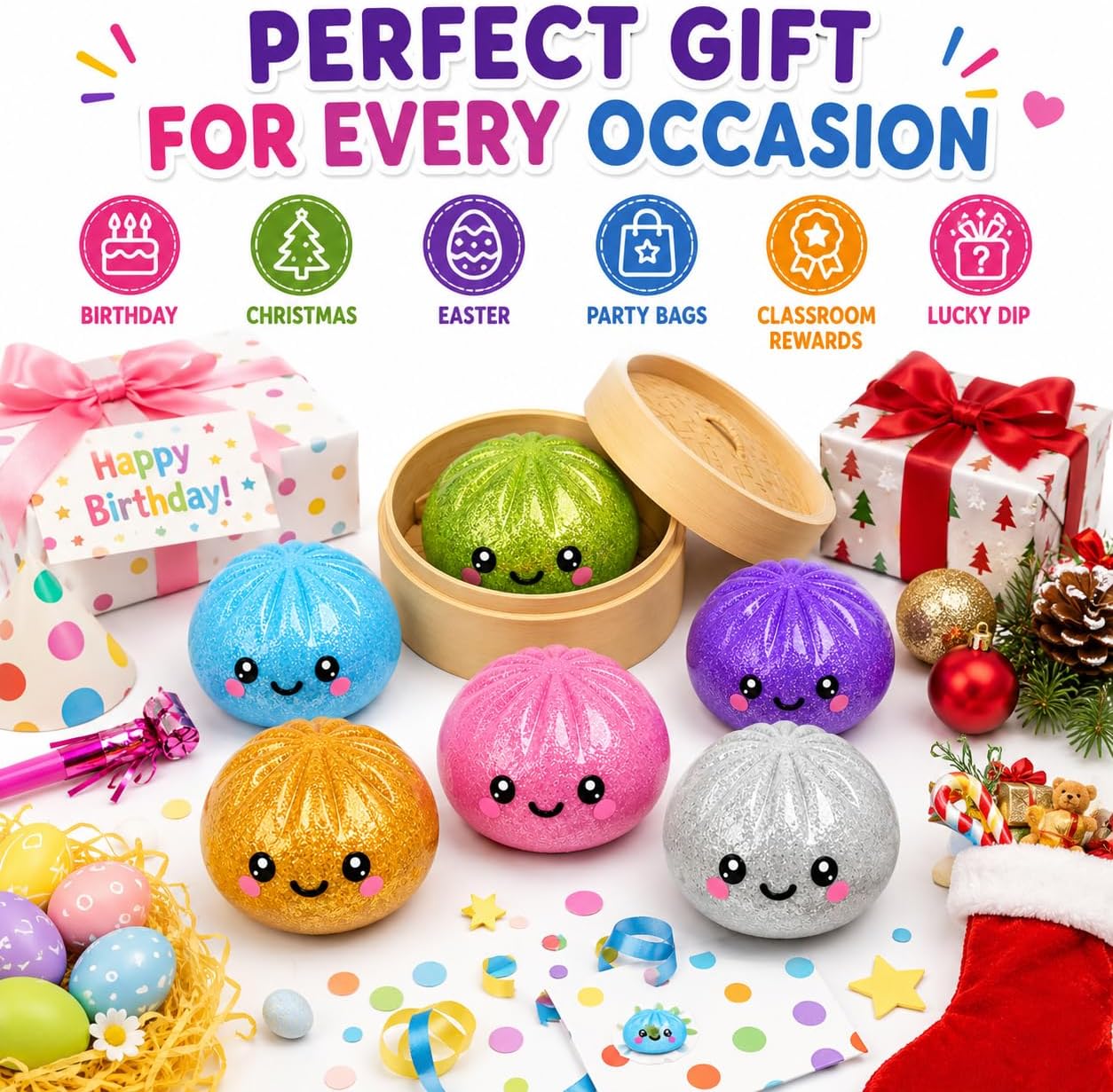 Mystery Glitter Dumpling Toy 8.5cm