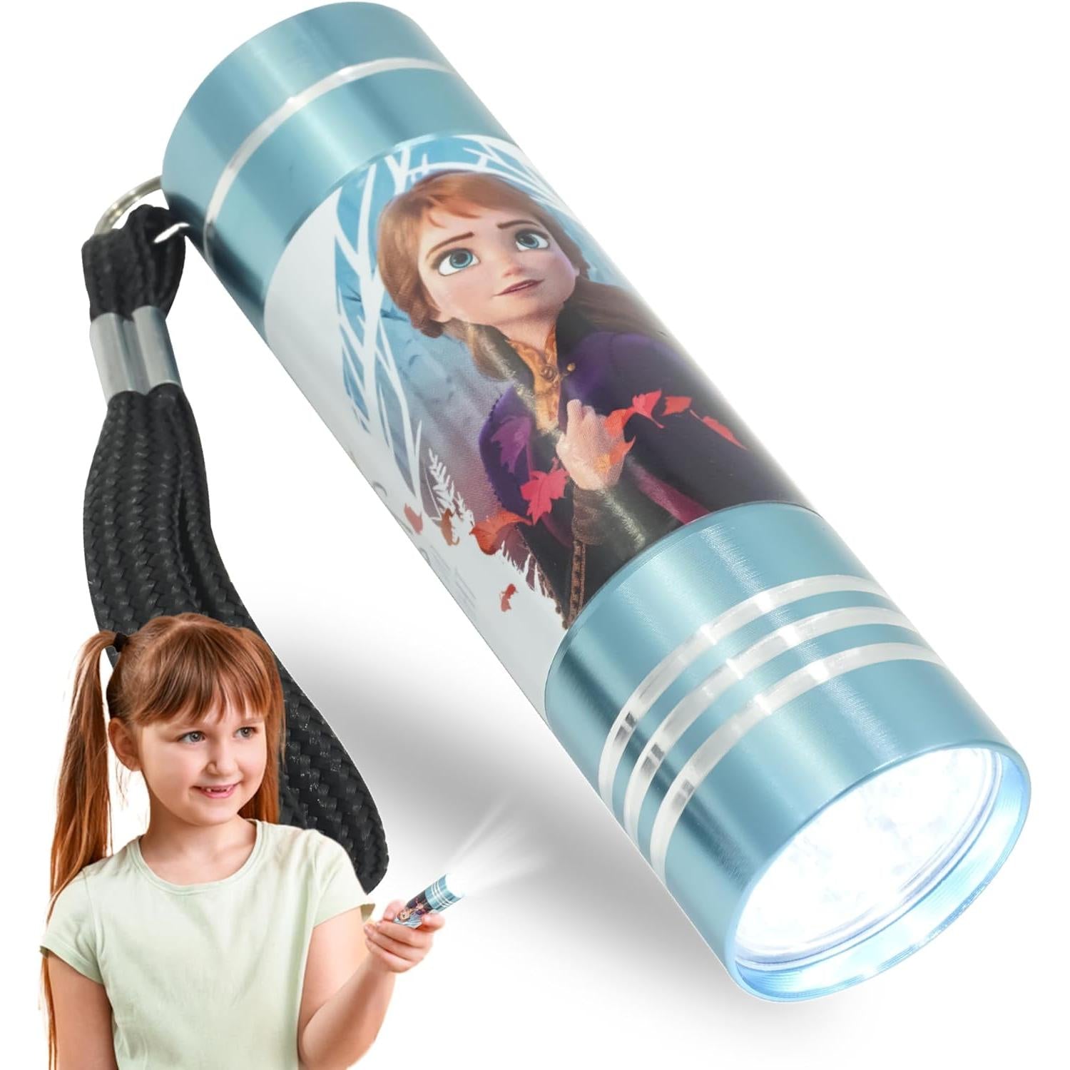 Frozen II 9 LEDs Aluminium Torch for Kids - Assorted