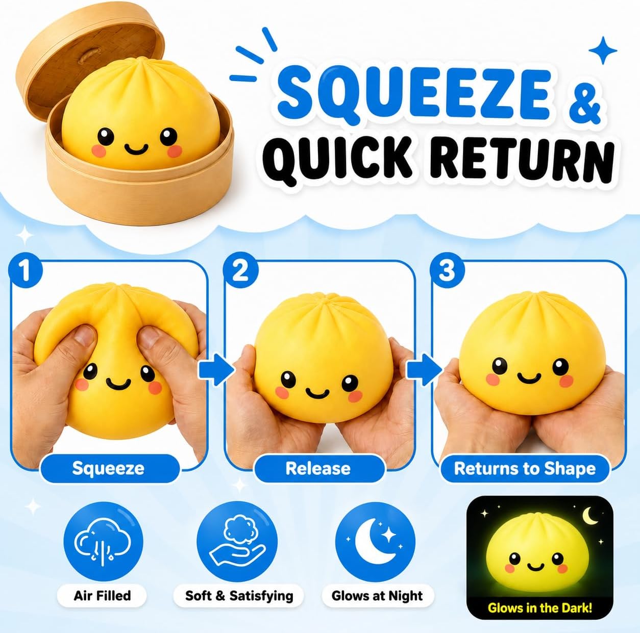 8.5cm Glow Up Dumpling Toy