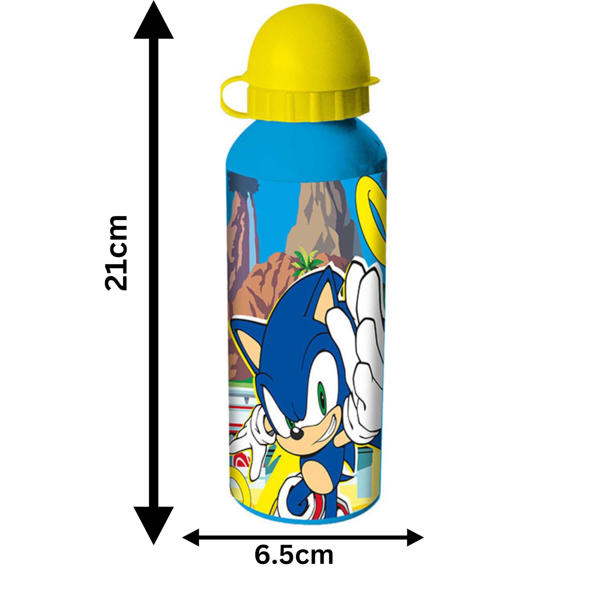 500ml Aluminium Water Bottle Sonic- (Yellow)