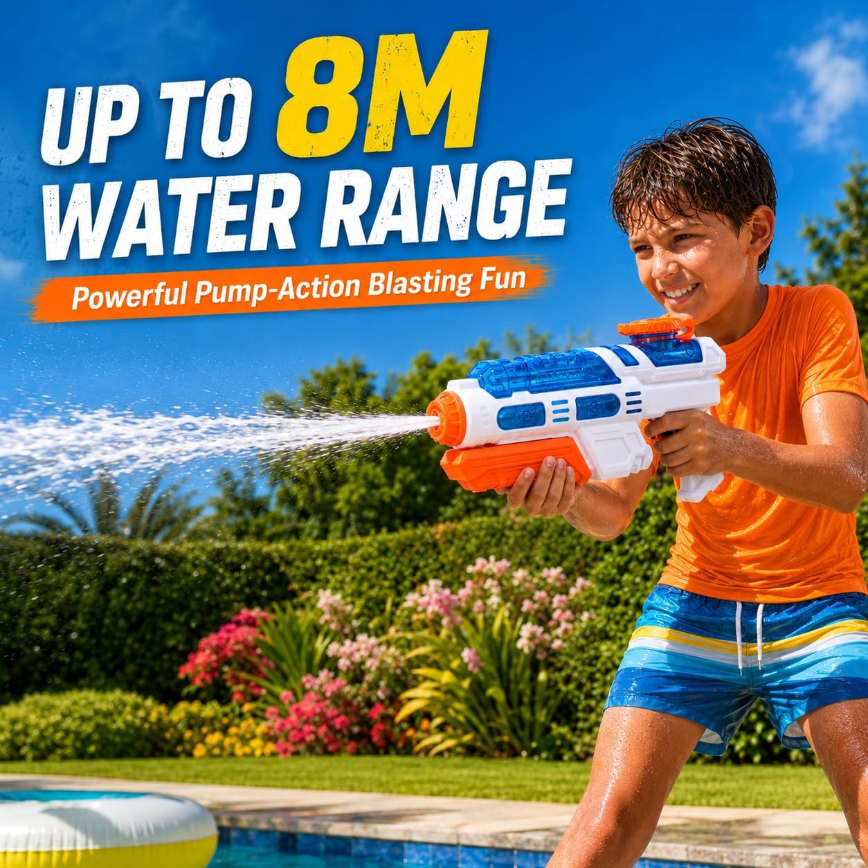 33cm Big Pump Action Water Gun – 8m Range