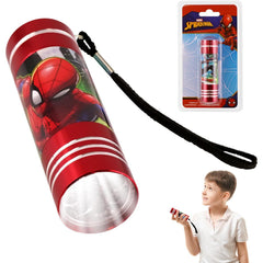 Kids Aluminium LED Torch Flashlight - Spiderman