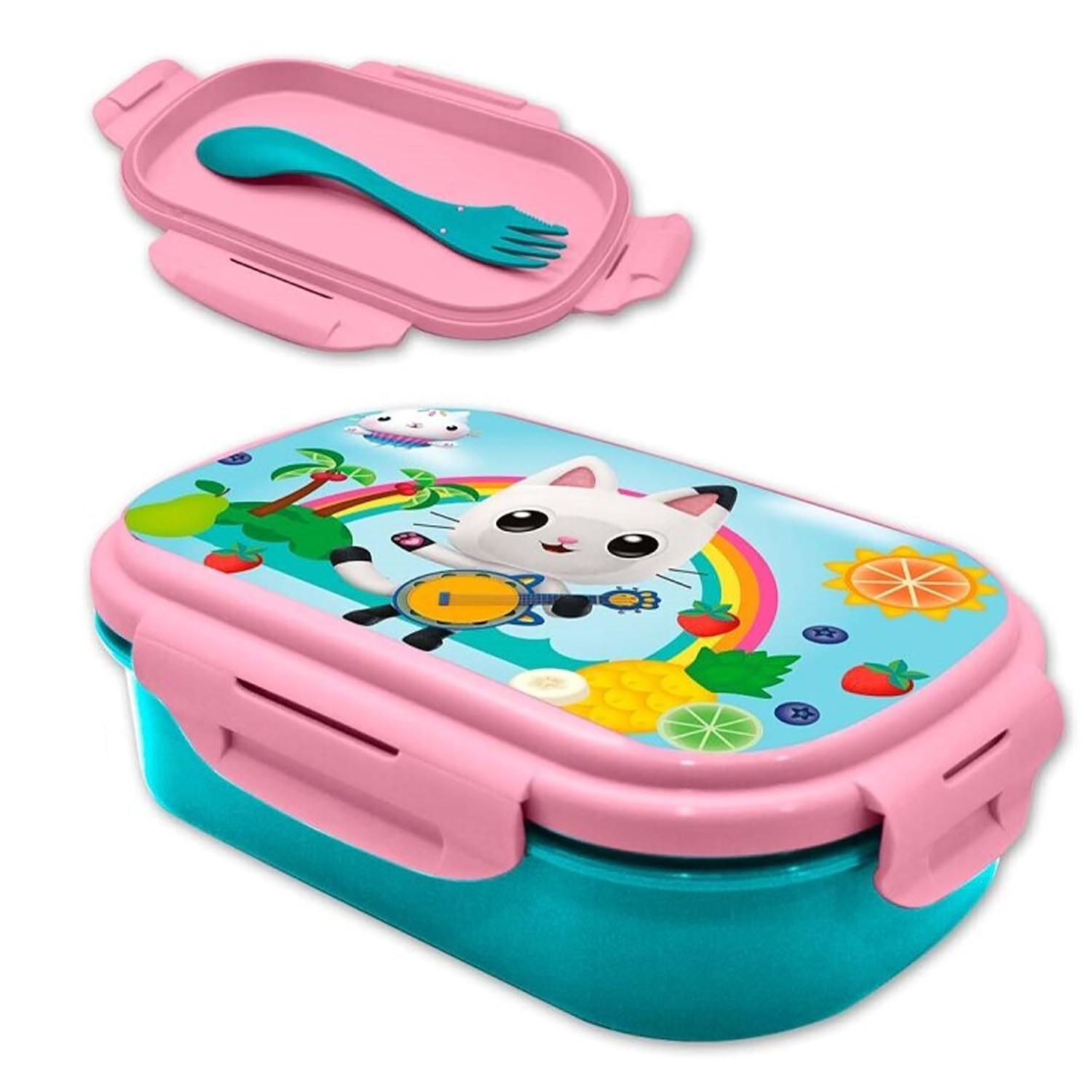 Kids BPA Free Plastic Lunch Box with Cutlery - Assorted