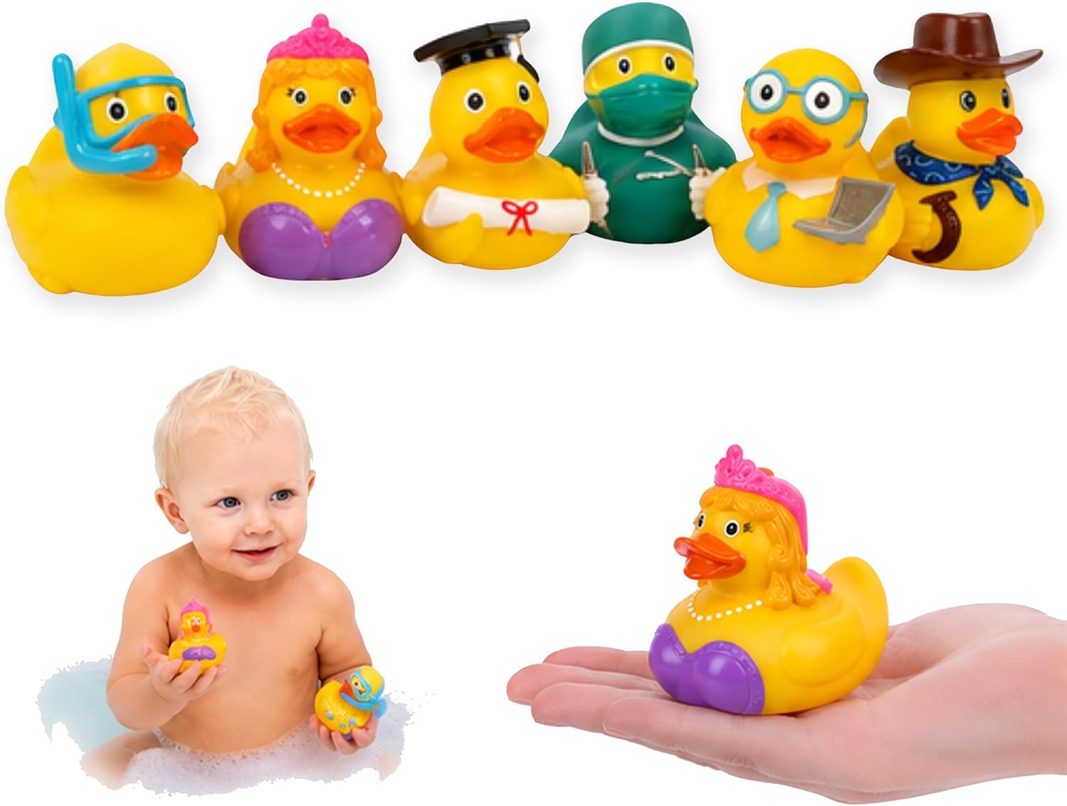 8cm Random Cartoon Rubber Duck