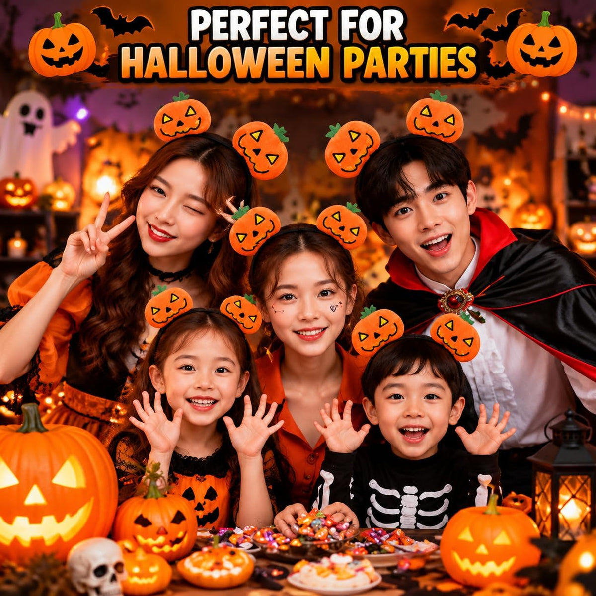 19cm Halloween Plush Pumpkin Headband