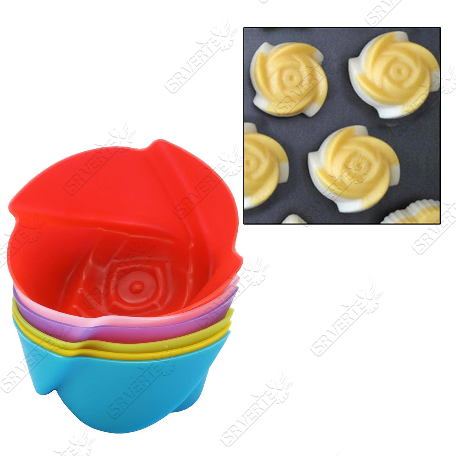 Reusable Silicone Muffin Cases Non-Stick Assorted Baking Moulds