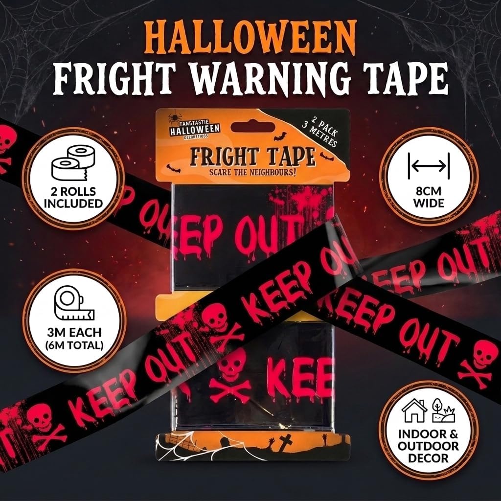 Halloween Fright Tape KEEP OUT 2 Rolls