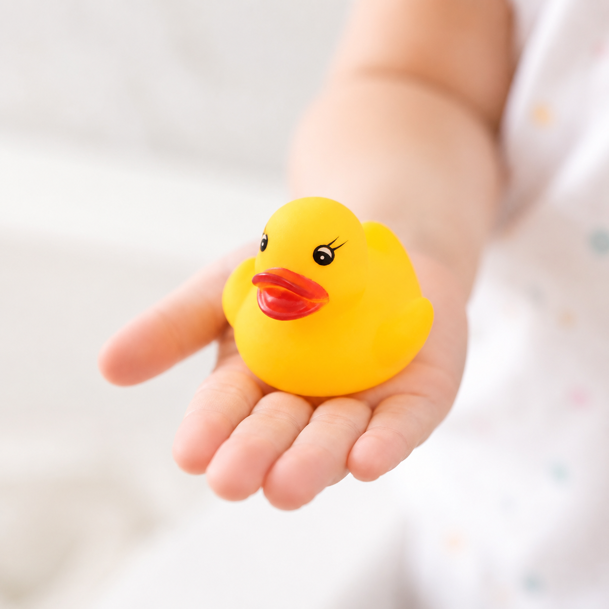 1x Yellow Squeaky Bath Duck 5cm