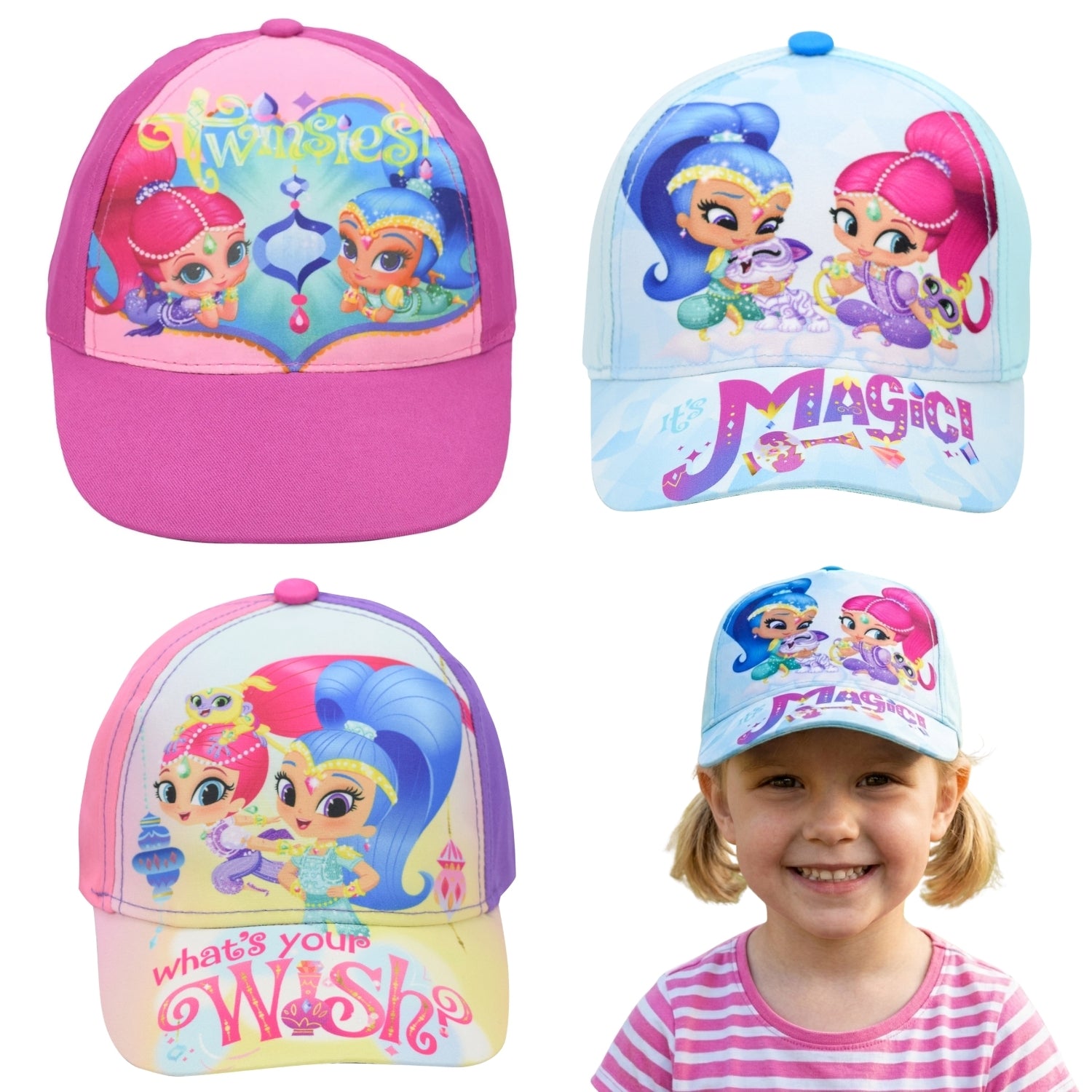 Shimmer and Shine Cotton Baseball Cap 3-7 Years - Assorted Colours