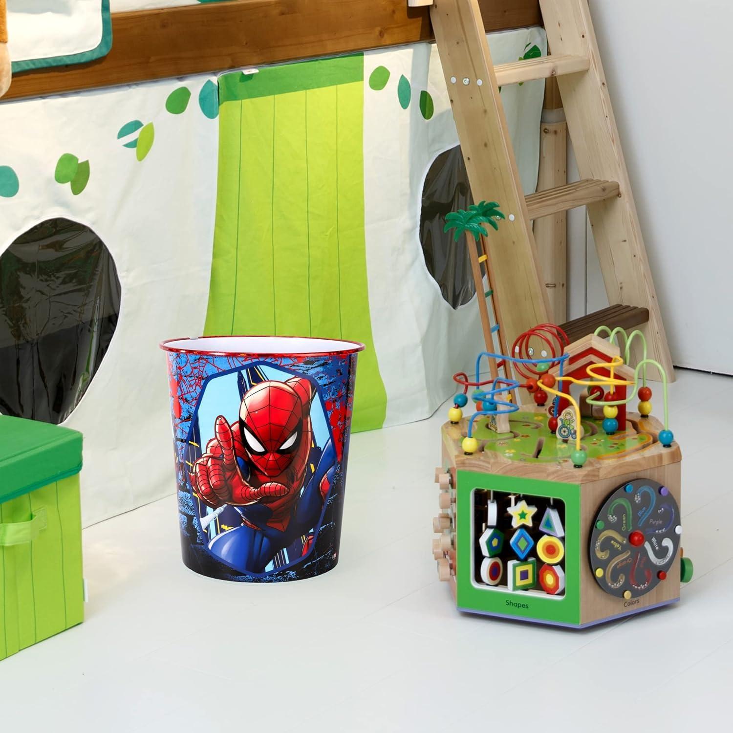 Kids 7L Plastic Dustbin Round Open Top Waste Paper Bin 22cm