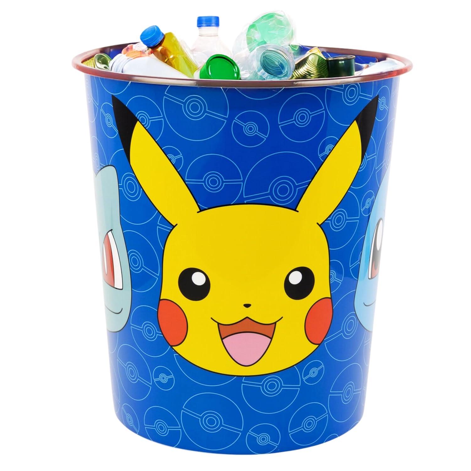 Kids 7L Plastic Dustbin Round Open Top Waste Paper Bin 22cm