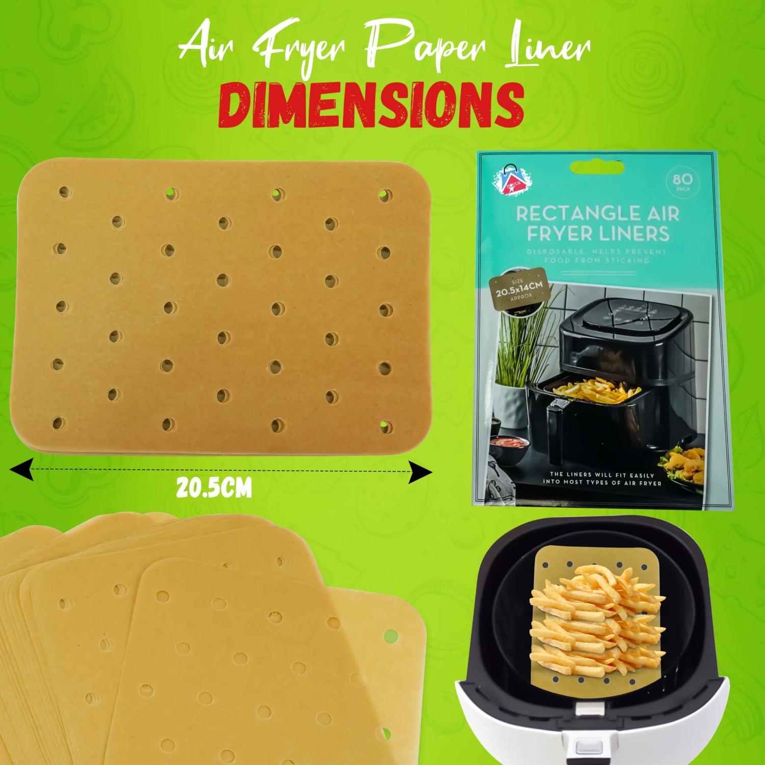 Disposable Air Fryer Liners Non-Stick Perforated Cooking Papers