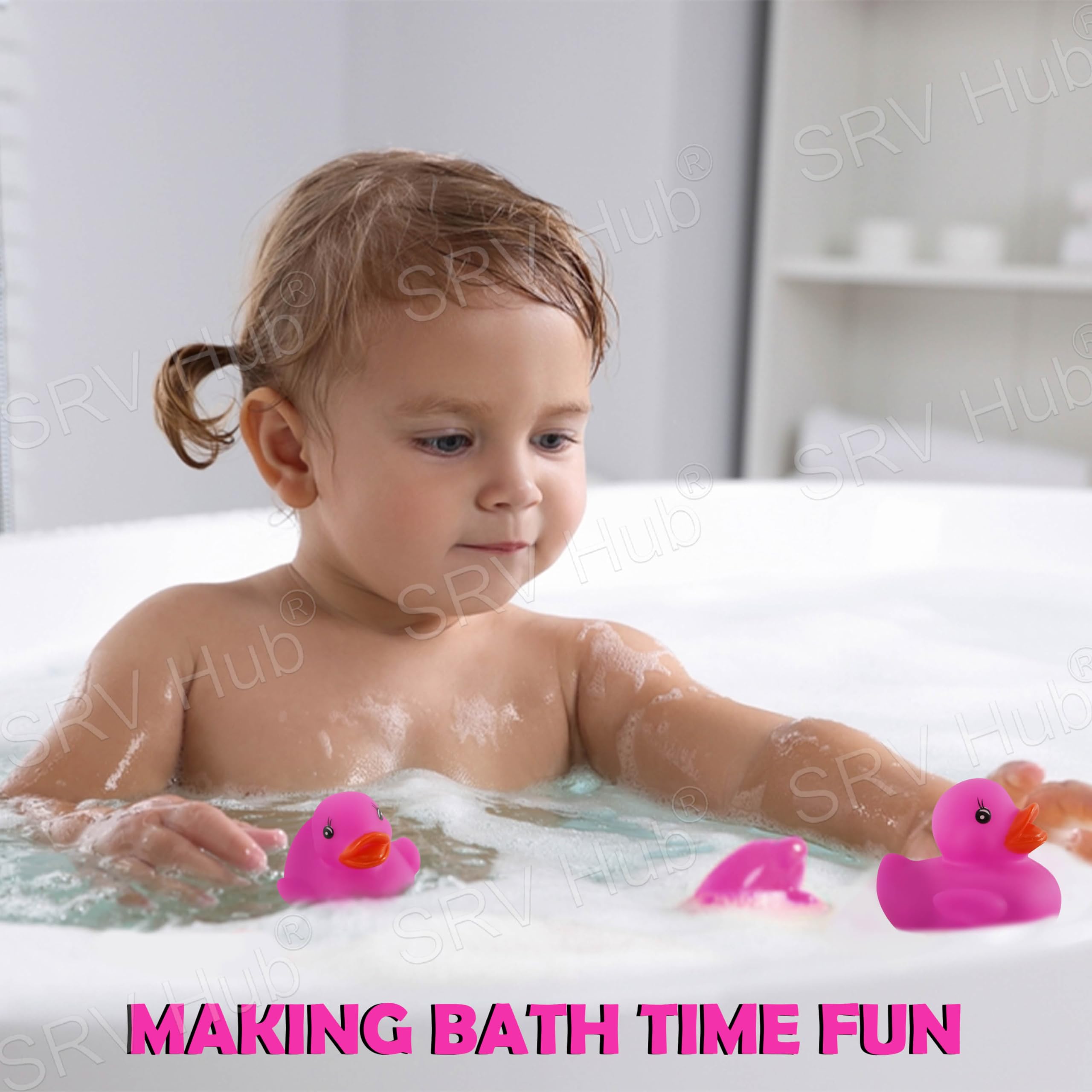 Flashing Floating Bath Duck Toy - Assorted Colours