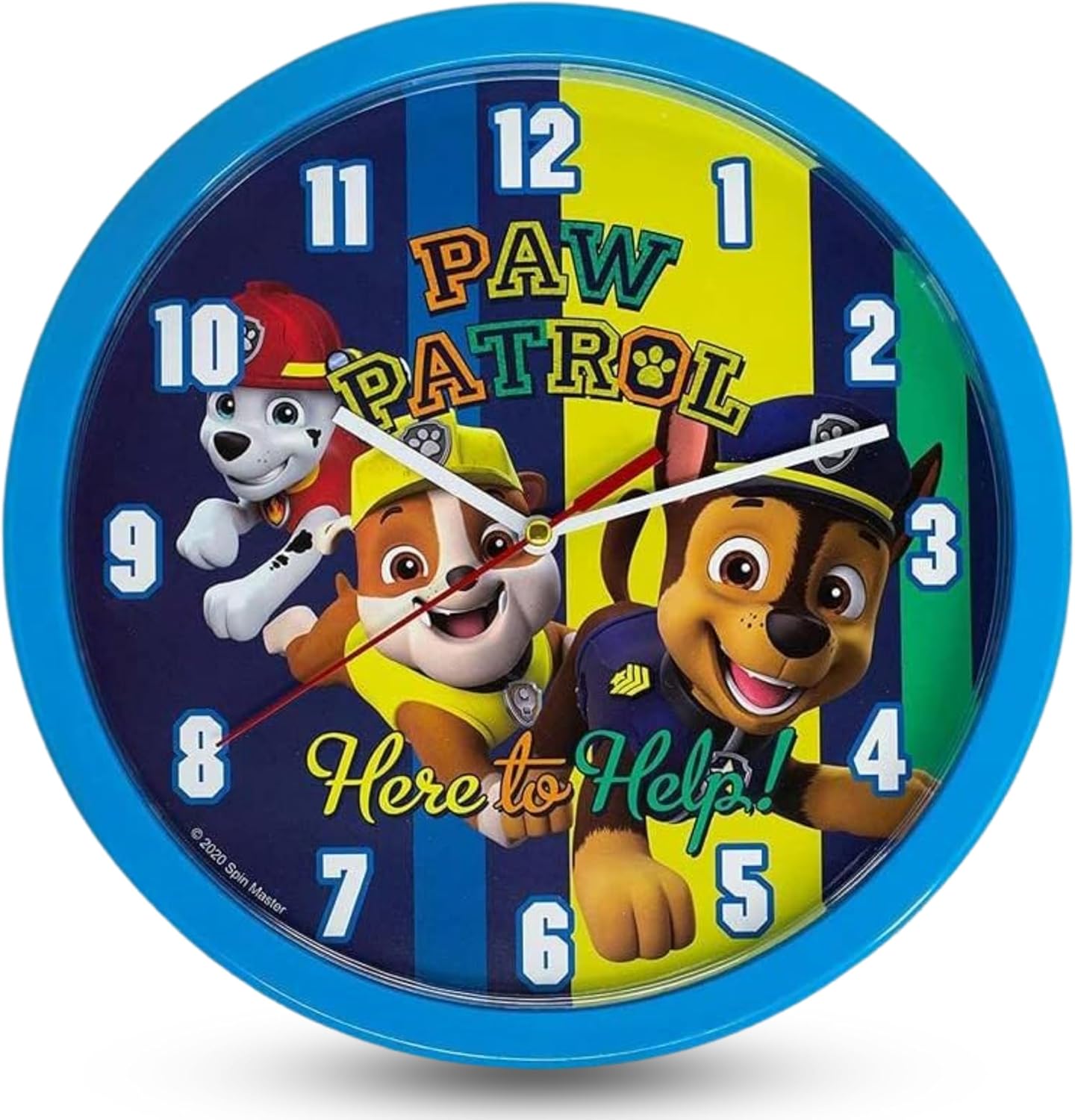 Kids Round Wall Clock 25cm - Paw Patrol