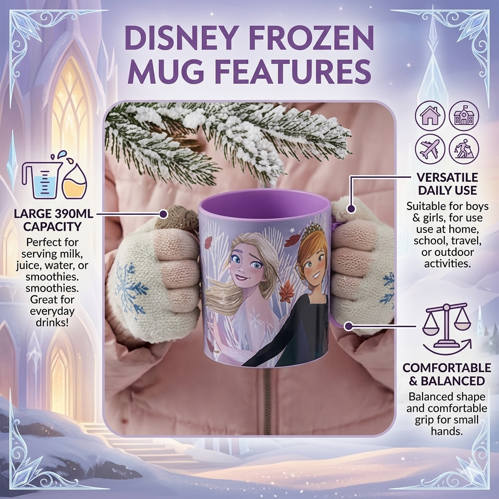 Kids Microwave Mug Reusable Plastic Cup - 390ml