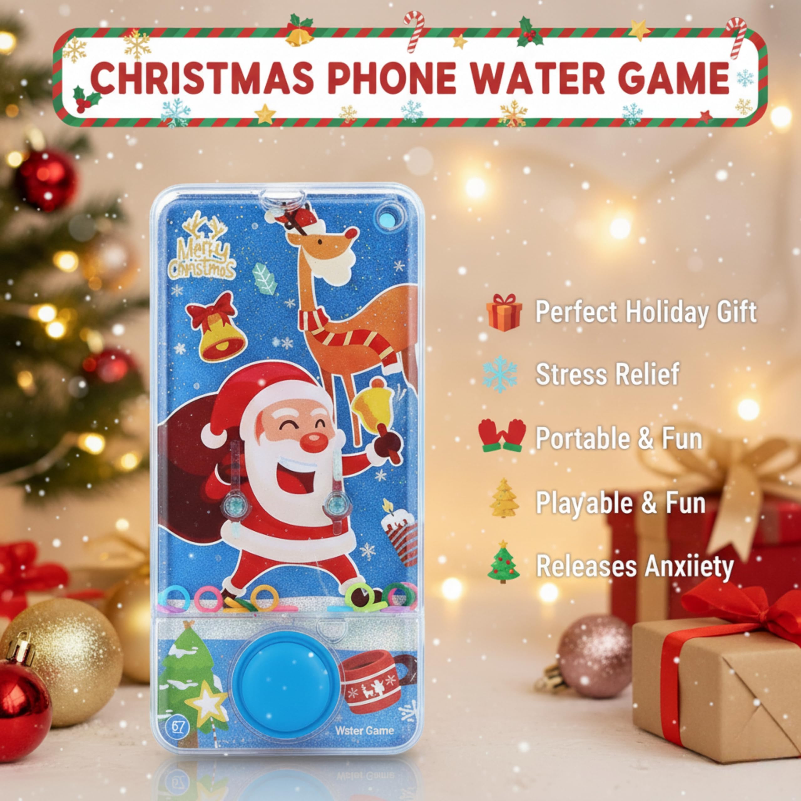 Christmas Water Game with Rings - 1x Random