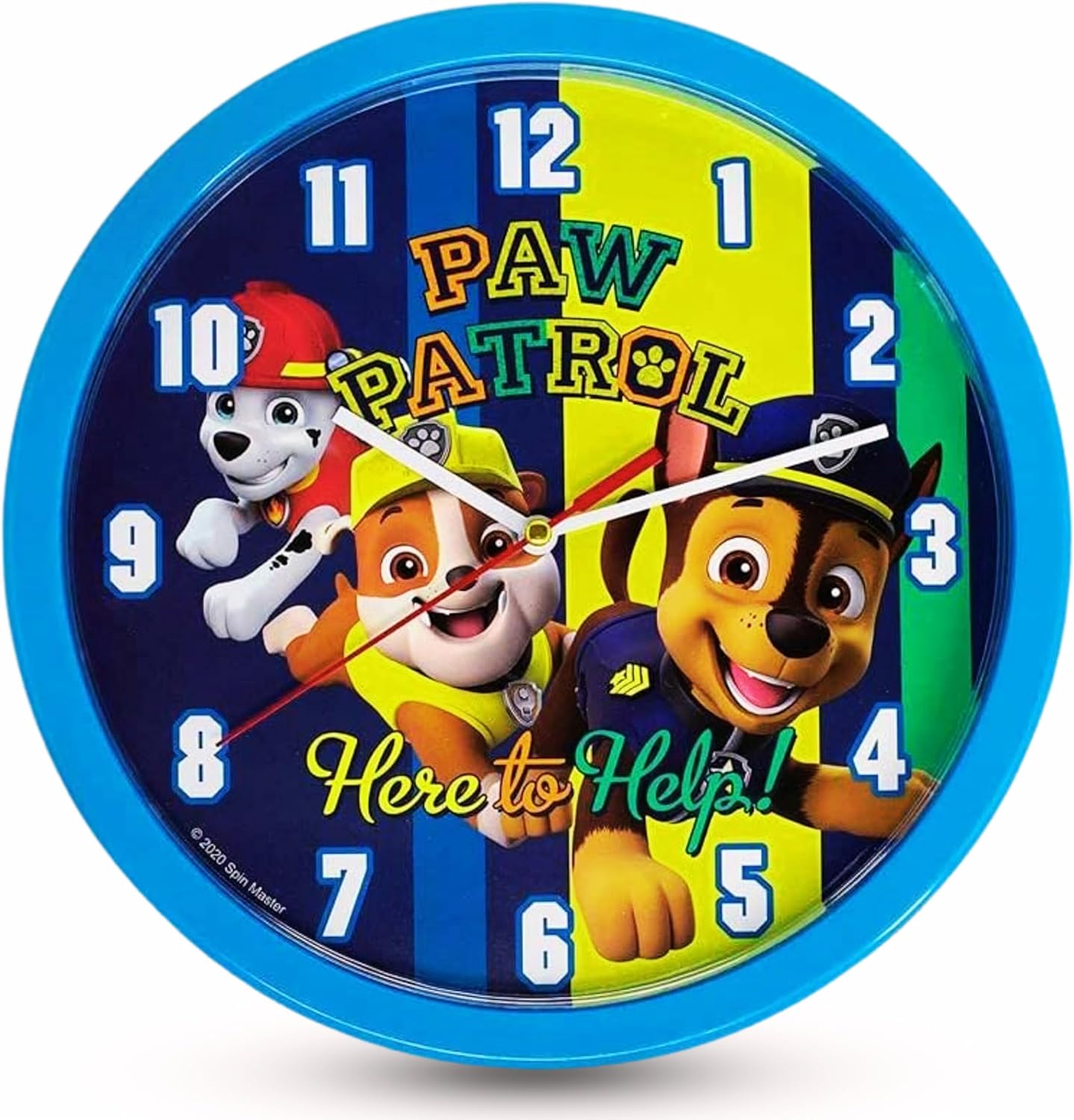 Kids Round Wall Clock 25cm - Paw Patrol