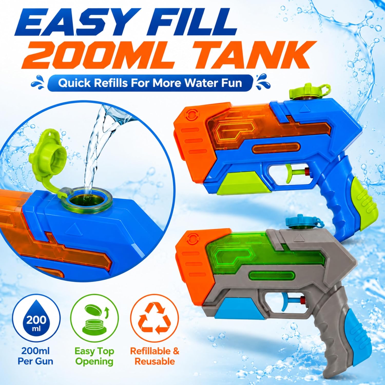 Water Gun 20cm with 250ml Tank