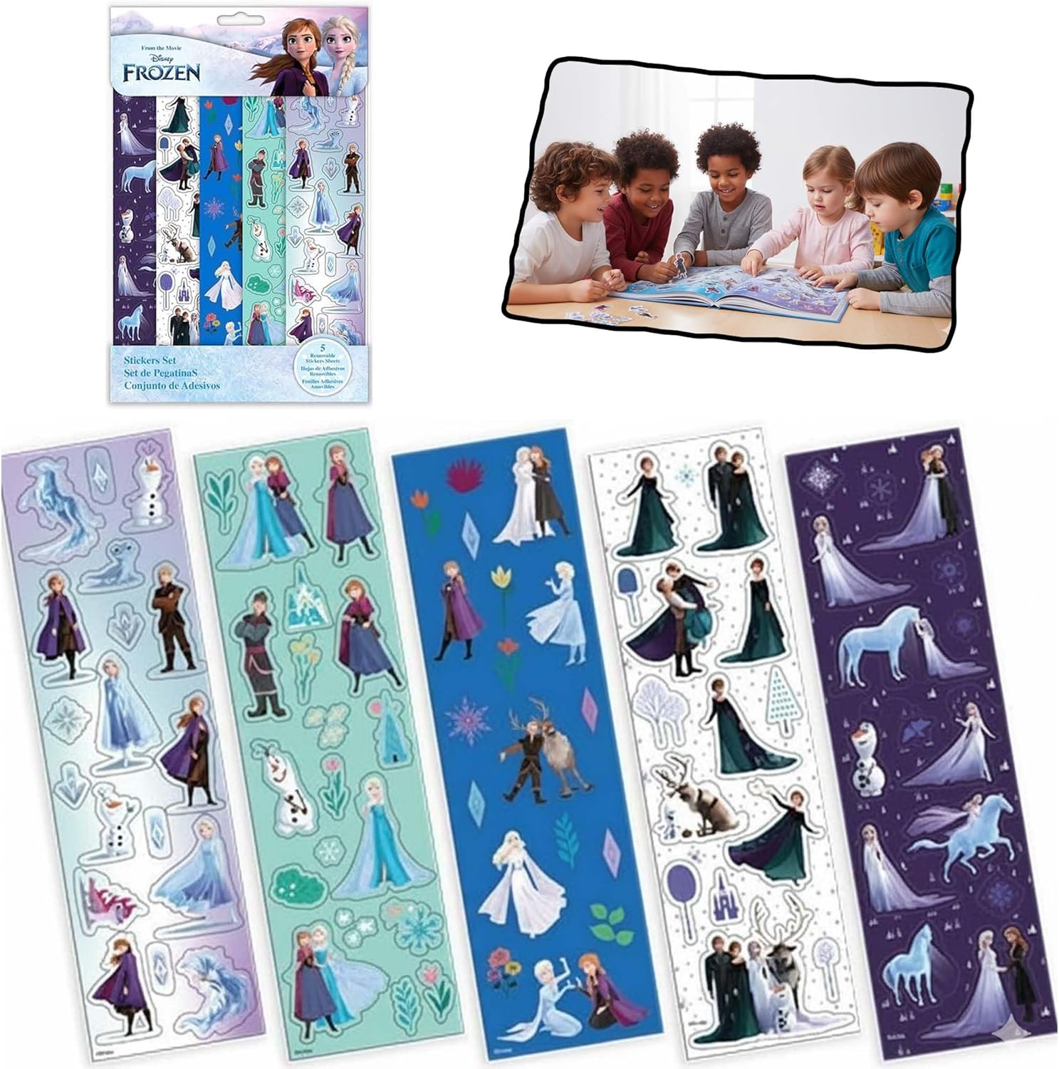 5x Waterproof Reusable Window Stickers Sheets - Spiderman
