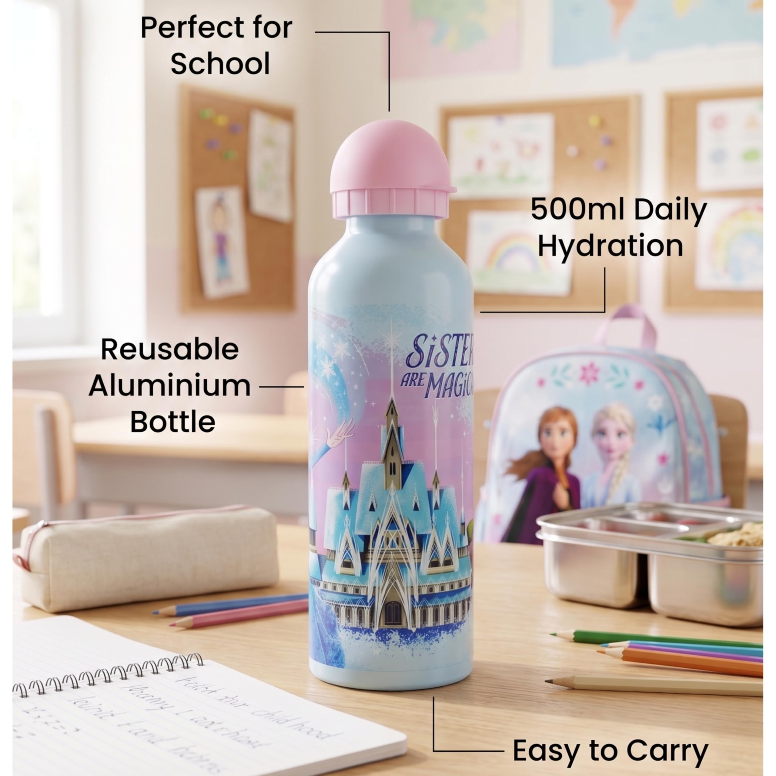 Disney Frozen Aluminium Water Bottle 500ml