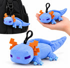 3D Minecraft Axolotl Blue Plush Clip On Keyring