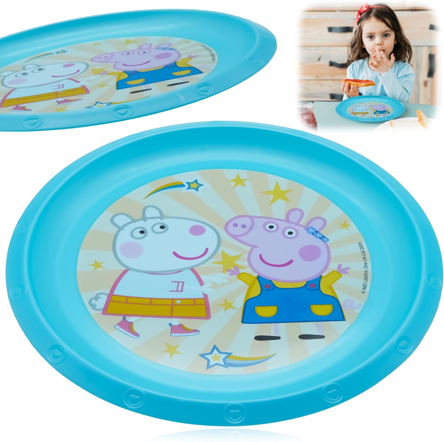 Reusable Kids Plastic Plate 22cm
