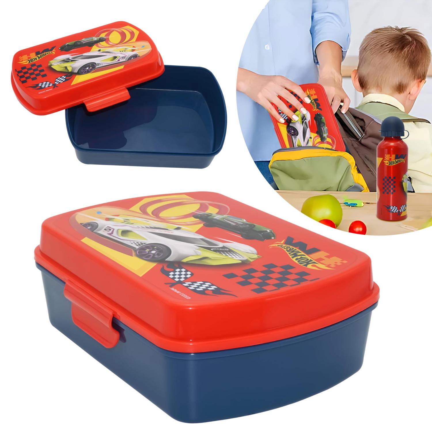 Kids BPA Free Plastic Lunch Box with Cutlery - Assorted