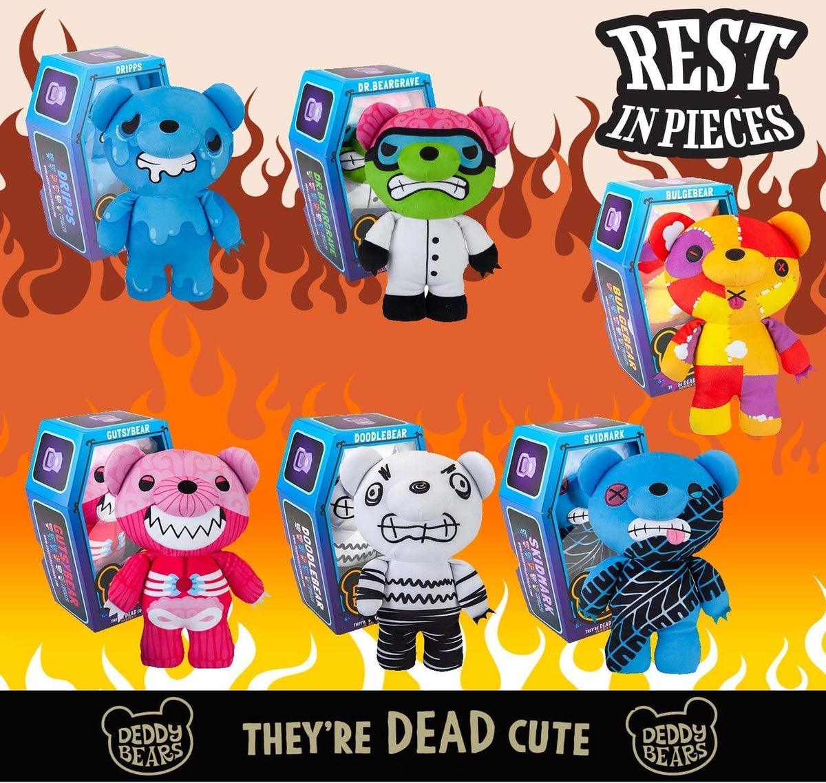 Dripps Halloween Plush Deddy Bears Coffin 30cm Series 3
