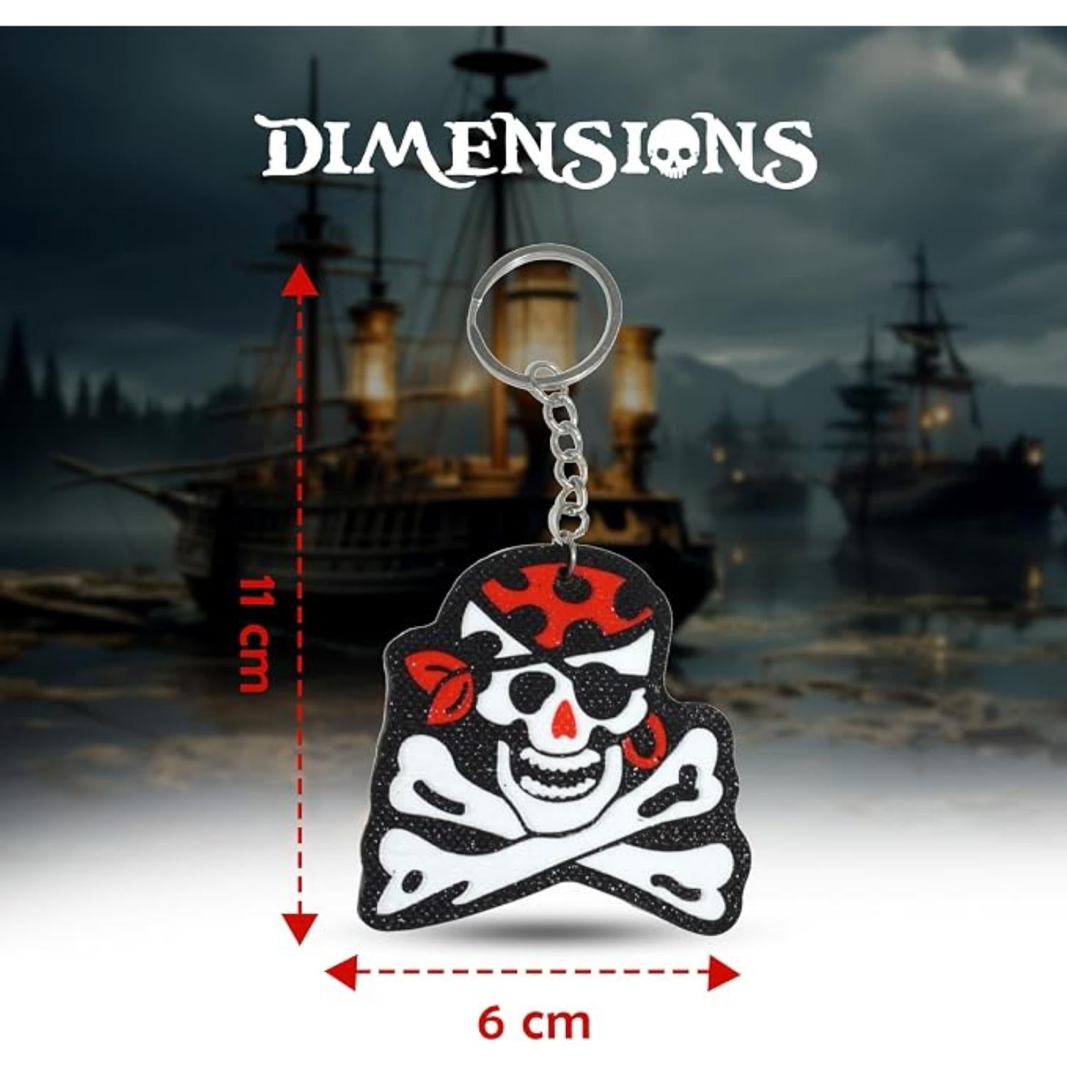 Pirate Keychains Foamex Keyring - Assorted