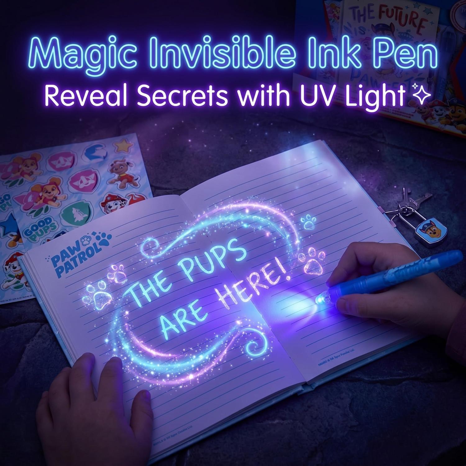 Kids Secret Diary & Magic Ink Pen Stationery Set - Assorted