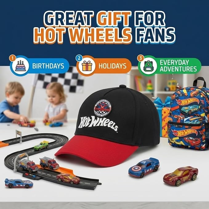 Hot Wheel Cotton Baseball Cap 3-8 Years