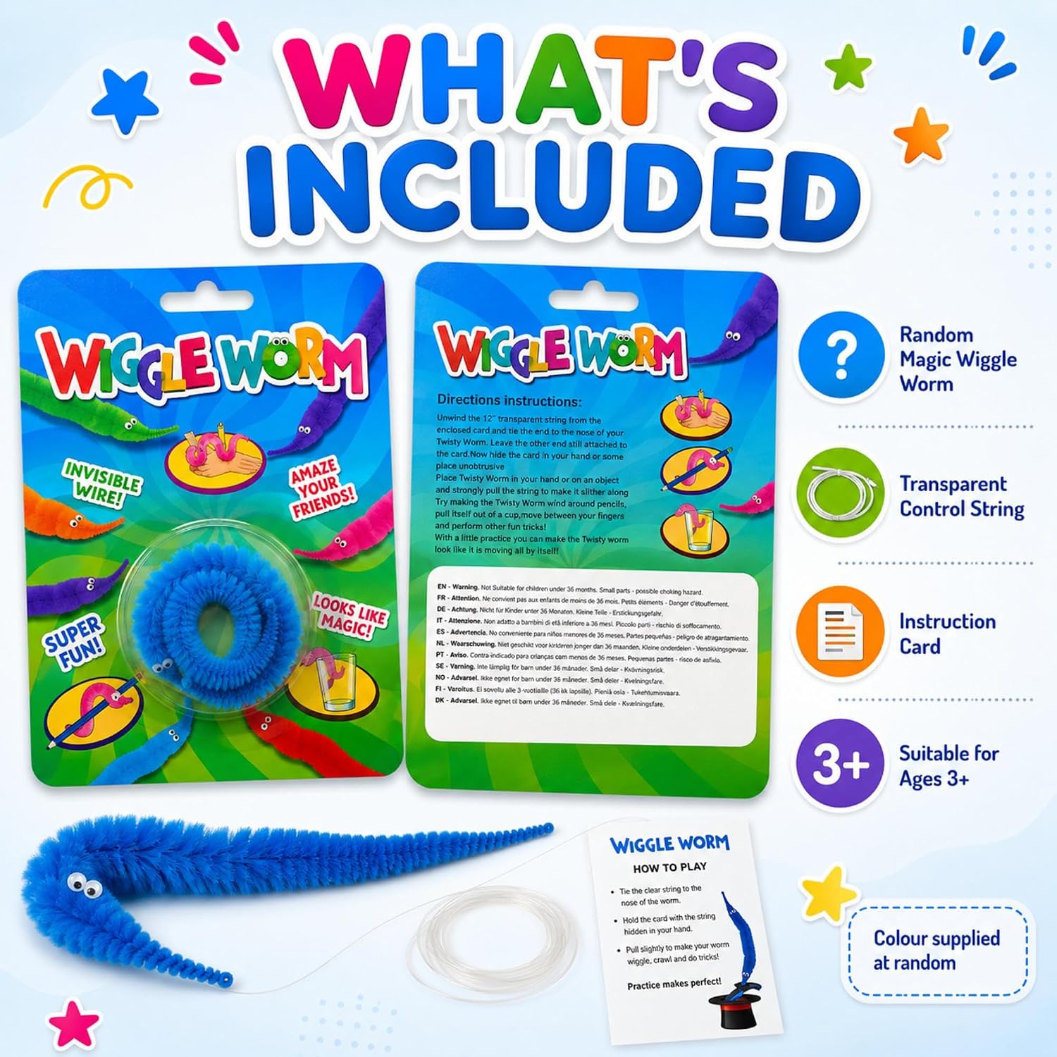 Magic Wiggle Worm Toy 22cm