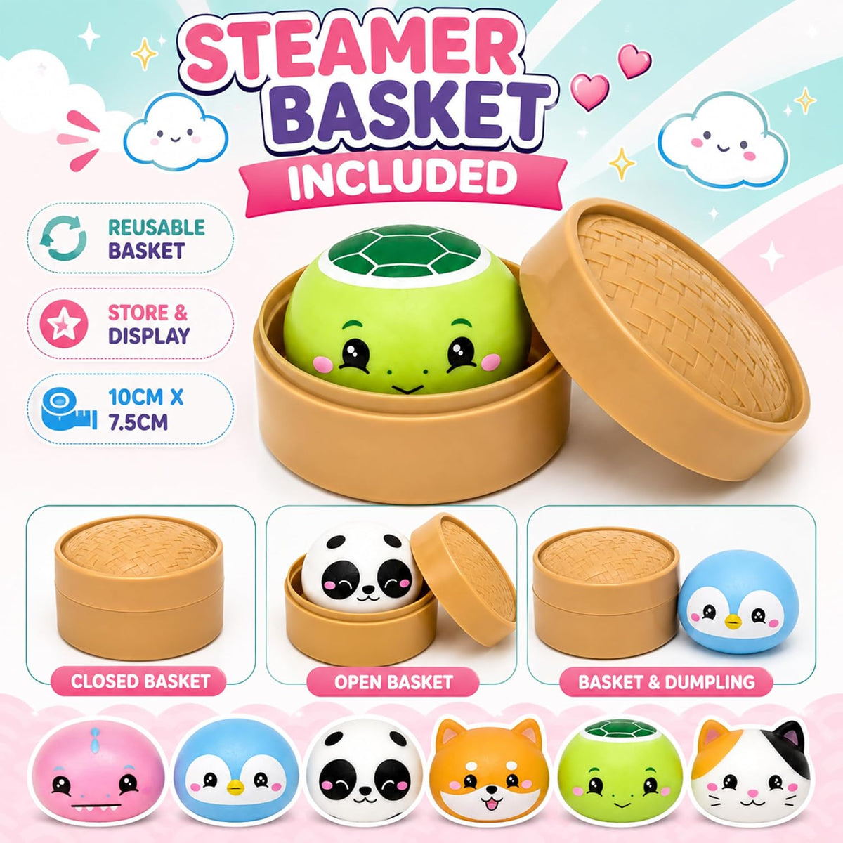 Animal Dumpling Squishy Toy 8.5cm – view 3