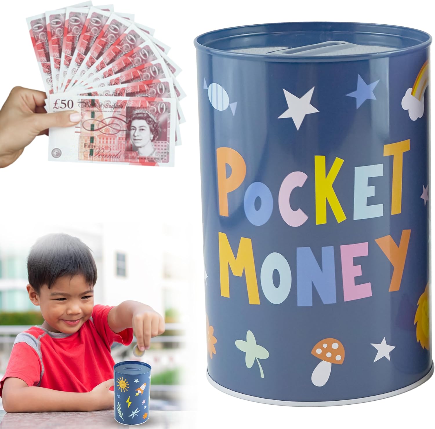 Character Metallic Money Savings Box for Kids