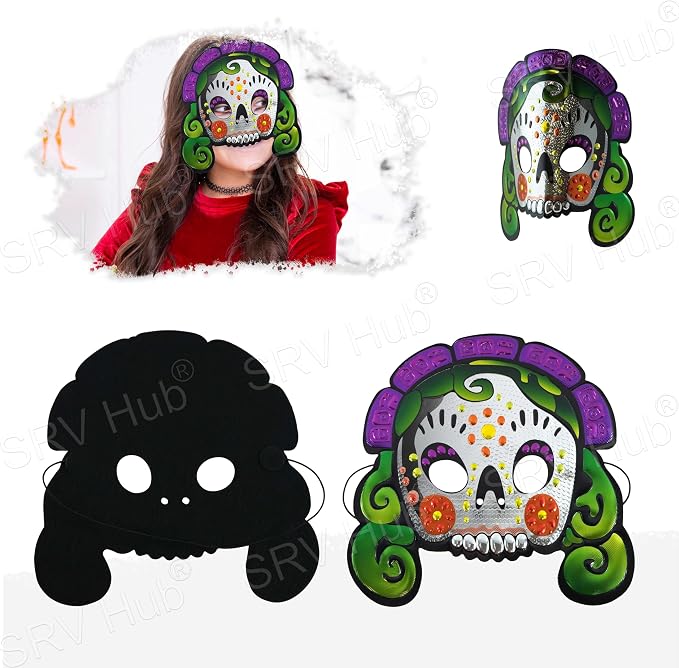 Halloween Costume Party Supplies Face Mask - 1x Random